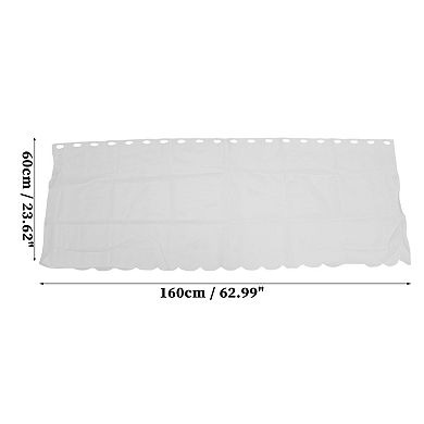 Short Kitchen Curtains for Bathroom Windows Cabinet Laundry Room Decor White 62.99"Lx23.62"W 1Pc