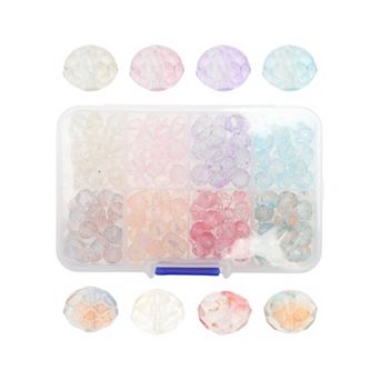 1 Set 200 pc 8mm Round Glass Beads for Bracelets, Bracelet Beads, Gradient Glass Beads for Jewelry