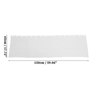 Short Kitchen Curtains for Bathroom Windows Cabinet Laundry Room Decor White 59.06"Lx17.72"W 1Pc