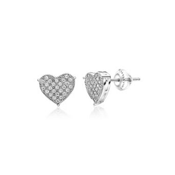 0.26 ct Heart Moissanite Earrings