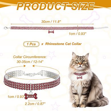 1Pc Rhinestone Cats Collar Bling Dog Basic Collars