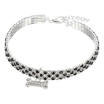 1 pc Rhinestone Cats Collar Bling Dog Basic Collars