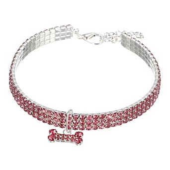 1 pc Rhinestone Cats Collar Bling Dog Basic Collars