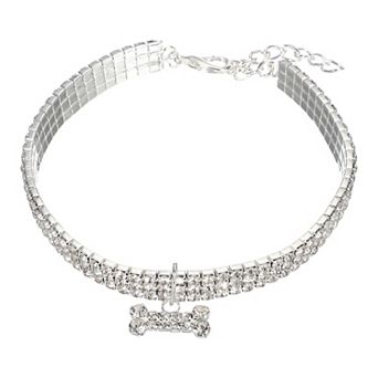 1 pc Rhinestone Cats Collar Bling Dog Basic Collars
