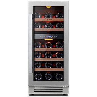 Ca'Lefort 15 inch 28-Bottle Wine Cooler Refrigerator Fridge, Dual Zone