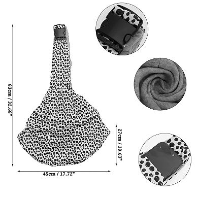 1Pc Oxford Cloth Pet Sling Carrier Adjustable Under 5kg Small Dog Sling Carrier, White