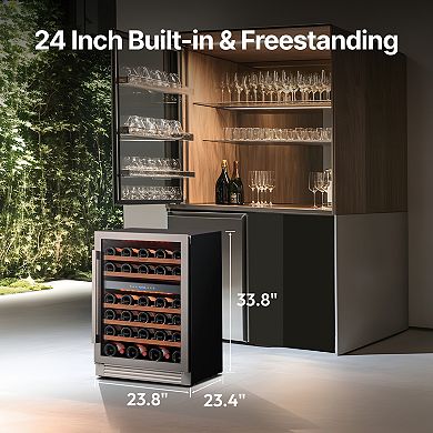 24 Inch Wine cooler Refrigerator , 61-bottle