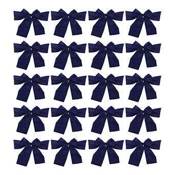 20 pc Satin Chair Sashes, Self-Tie Chair Ribbons, Chair Ribbon Ties Back Sash 108.27"x6.69", Blue