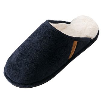Roxoni Men's Memory Foam House Slippers with Fur Lining Non-Slip Indoor Comfort