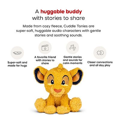 tonies Disney's Simba Cuddle Tonie Soft Plush Interactive Toy