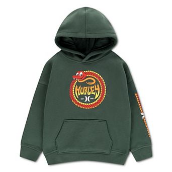 Boys 4-7 Hurley Fleece Oversized Snake Graphic Pullover Hoodie