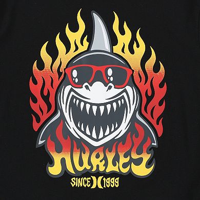 Boys 4-7 Hurley Flaming Shark Long Sleeve Graphic Tee