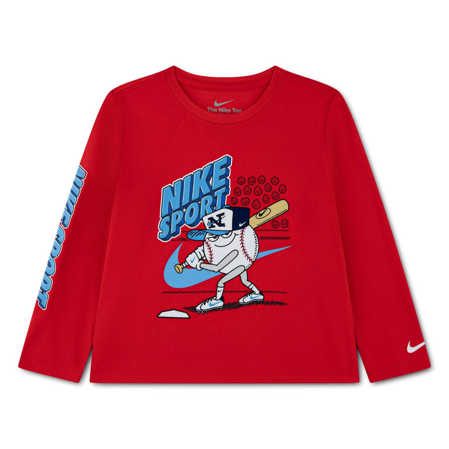 Футболка Nike Sport Dri-FIT Baseball Long Sleeve для мальчиков-малышей — фото 1