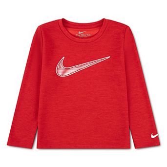 Toddler Boys Nike Dri-FIT Big Swoosh Long Sleeve T-shirt