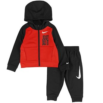 Toddler Boys Nike Therma-FIT "Just Do It." Zip Up Hoodie & Pants 2 pc Set