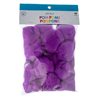 John Bead 2 in Large Fluffy Pom Poms, 20 ct