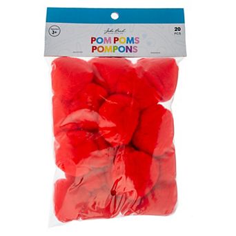 John Bead 2 in Large Fluffy Pom Poms, 20 ct