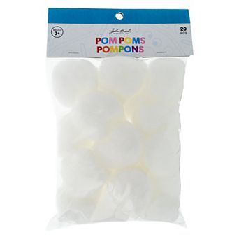 John Bead 2 in Large Fluffy Pom Poms, 20 ct
