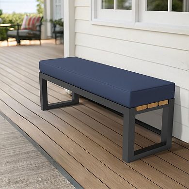 Covers&All Sunbrella 18"x 52" Outdoor/Indoor Bench Cushion, Premium 5 High-Density Foam