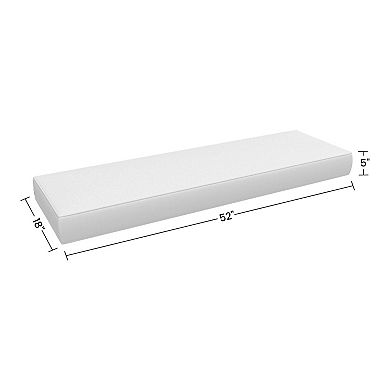 Covers&All Sunbrella 18"x 52" Outdoor/Indoor Bench Cushion, Premium 5 High-Density Foam