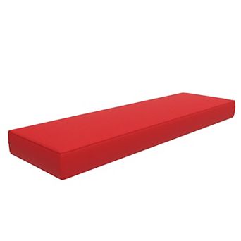 Covers&All Sunbrella 18"x 52" Outdoor/Indoor Bench Cushion, Premium 5 High-Density Foam