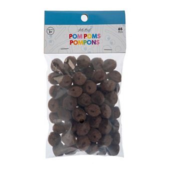 John Bead 0.5 in Mini Fluffy Pom Poms, 65 ct