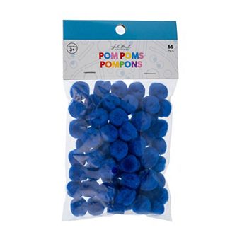 John Bead 0.5 in Mini Fluffy Pom Poms, 65 ct