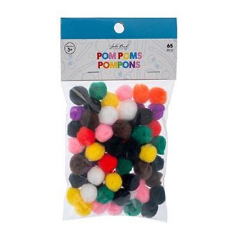 John Bead 0.5 in Mini Fluffy Pom Poms, 65 ct