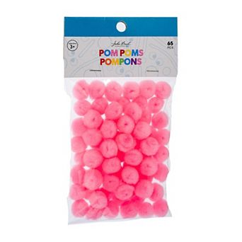 John Bead 0.5 in Mini Fluffy Pom Poms, 65 ct