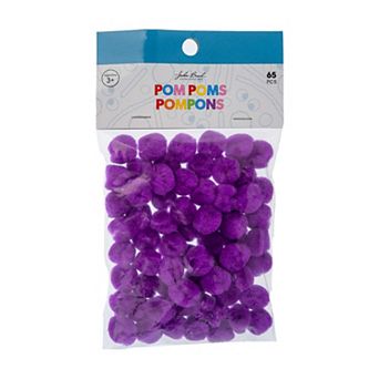John Bead 0.5 in Mini Fluffy Pom Poms, 65 ct