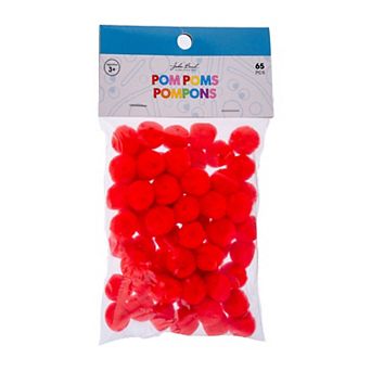 John Bead 0.5 in Mini Fluffy Pom Poms, 65 ct