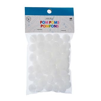 John Bead 0.5 in Mini Fluffy Pom Poms, 65 ct