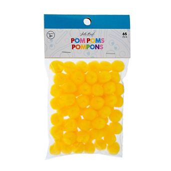 John Bead 0.5 in Mini Fluffy Pom Poms, 65 ct