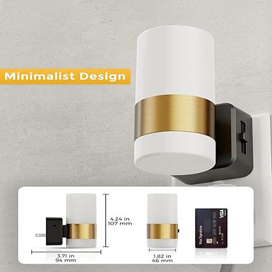 Dimmable 2-Pack LED Night Lights with Adjustable Dusk-to-Dawn Sensors.