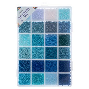 John Bead 12500 pc 8/0 Glass Seed Beads (24 Assorted Colors, 300g)