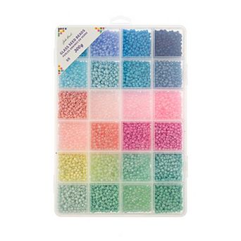 John Bead 12500 pc 8/0 Glass Seed Beads (24 Assorted Colors, 300g)