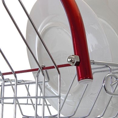 MegaChef 16 Inch Two Shelf Iron Wire Dish Rack