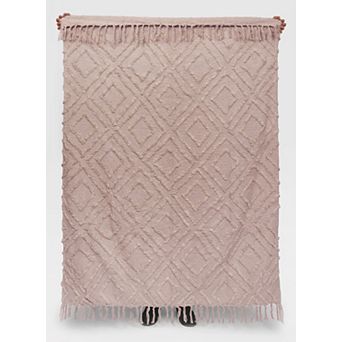 Fab Habitat Vauxhall Modern Textured Cotton Throw Blanket