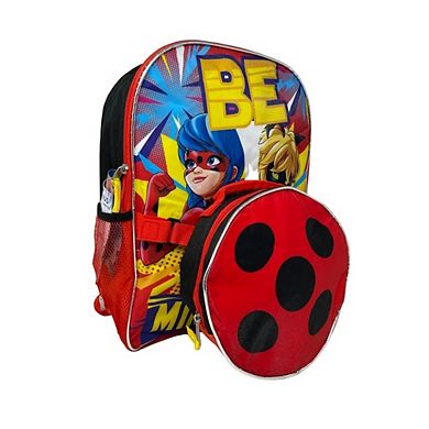 Miraculous Ladybug 16" Backpack with Round Lunch Bag