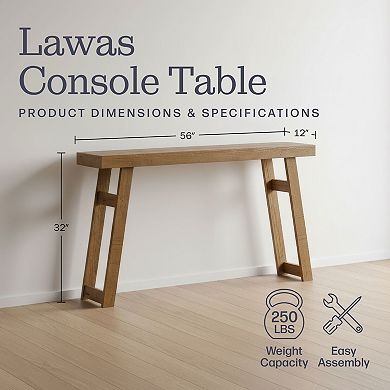 Alaterre Furniture Lawas Wood Console Table