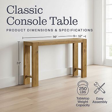 Alaterre Furniture Classic Console Table with Reinforced Joints