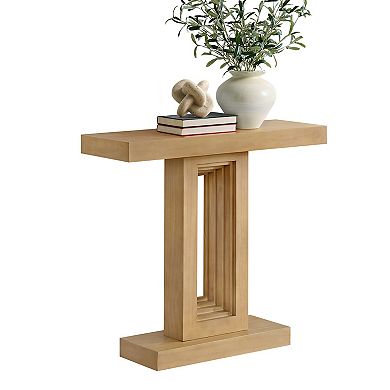 Alaterre Furniture Pismo Console Table with Unique Base Design