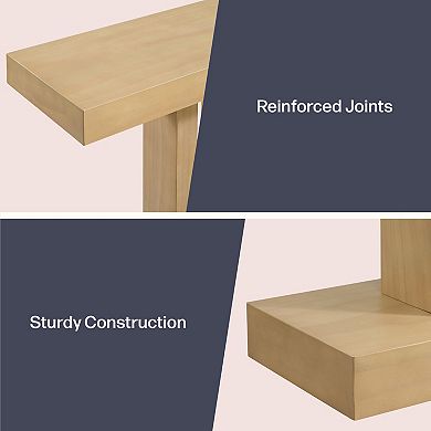Alaterre Furniture Pismo Console Table with Unique Base Design