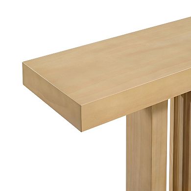 Alaterre Furniture Pismo Console Table with Unique Base Design
