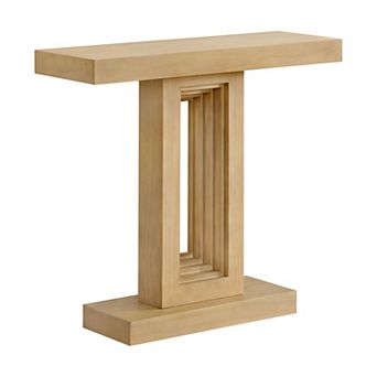Alaterre Furniture Pismo Console Table with Unique Base Design