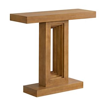 Alaterre Furniture Pismo Console Table with Unique Base Design
