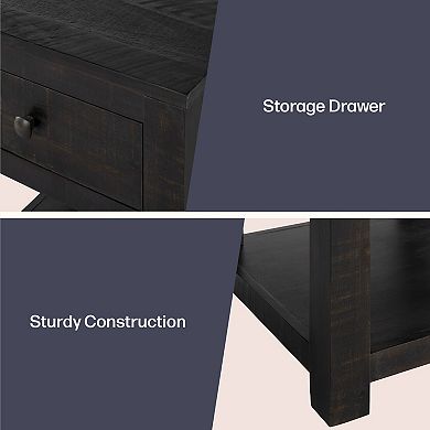 Alaterre Furniture 20-Inch End Table with Storage Drawer