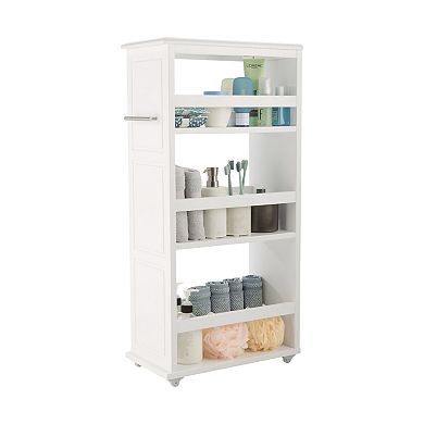 Alaterre Furniture Slim Rolling Storage Cart