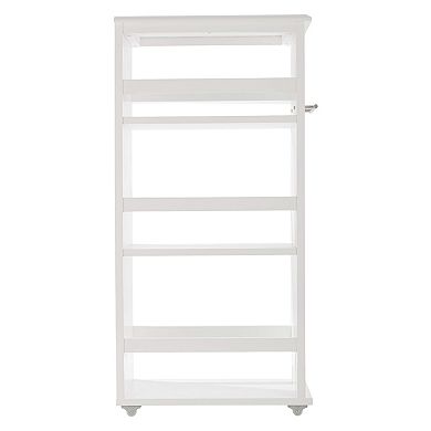 Alaterre Furniture Slim Rolling Storage Cart