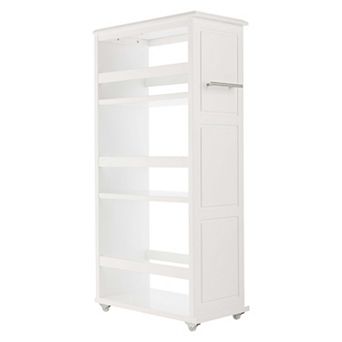 Alaterre Furniture Slim Rolling Storage Cart